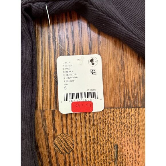 FP Movement Women's Kick Off Solid Layer Henley Size Small Black New - Picture 3 of 6